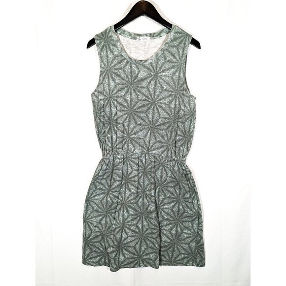 Carve Designs Sleeveless Cotton Slouchy Mini Dress Preppy Size M Sage Green Star - Picture 1 of 7